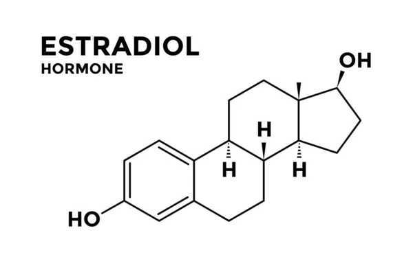雌二醇结构化学配方简单 — 图库矢量图片