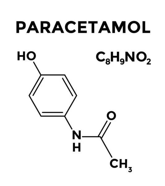 パラセタモール構造化学式 — ストックベクタ
