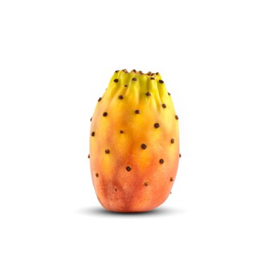 Dikenli armut, sağlıklı nopal kaktüs meyvesi, beyaz arka planda izole edilmiş.. 