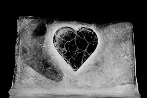 Прозорий Крижаний Серце Тане 191 Рік — стокове фото