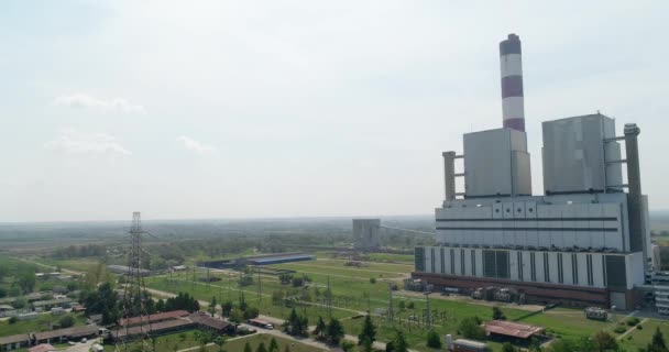 Теплоэлектростанция Дрон Уголь — стоковое видео