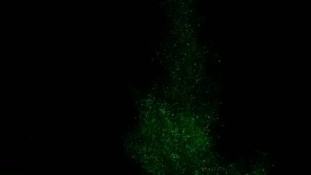 Glitter Green Woda Spada Dół Ładne Tło Lub Nakładki Użyj — Wideo stockowe