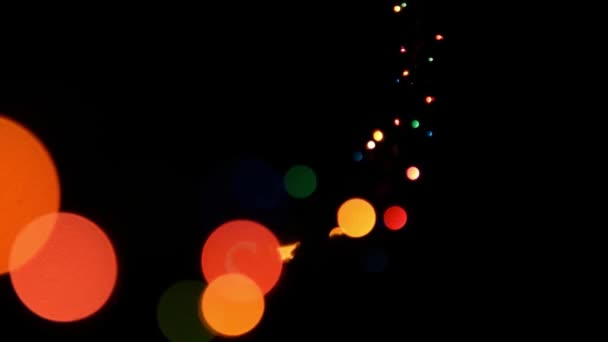 Christmas Lights Shine Twinkle New Year Festive — Stock Video