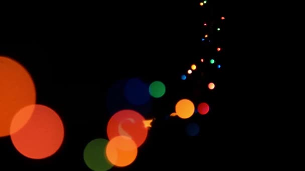 Christmas Lights Shine Twinkle New Year Festive — Stock Video