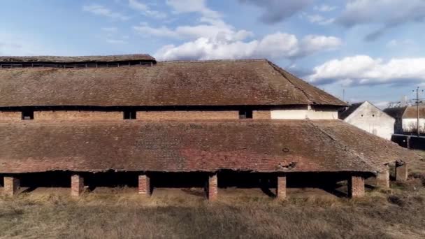 Opuštěné Cihel Výrobu Zařízení Průmyslové Vintage — Stock video