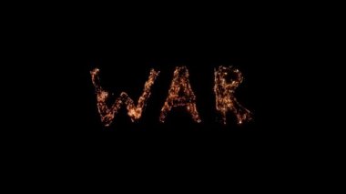 Siyah arka planda Yanan Kelime Savaşı 