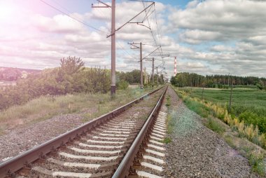 Demiryolu parça. Tren. Büyük dinlenme.