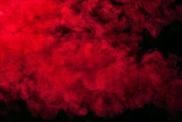 Red smoke steam on black for wallpapers and backgrounds