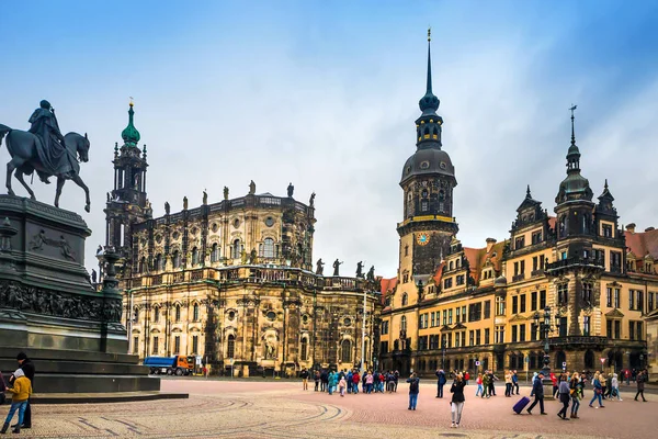 Úžasné Město Drážďany Německu Evropské Historické Centrum Kráse — Stock fotografie