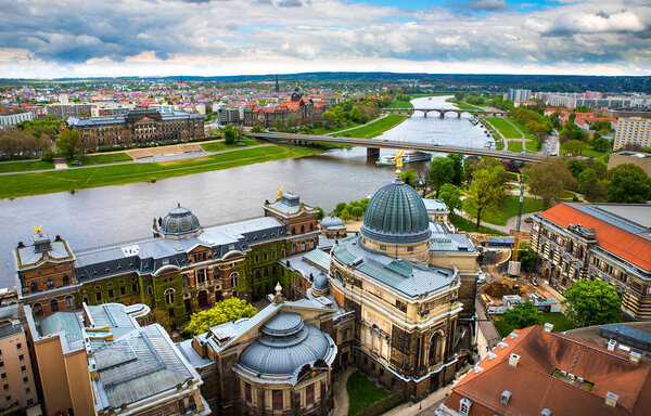 Amazing city of Dresden in Germany. European historical center and splendor.