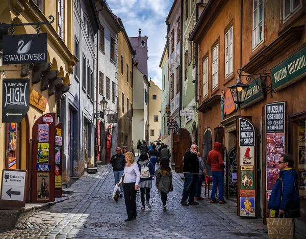 Cesky Krumlov Stadt Der Tschechischen Republik Europäisches Historisches Zentrum Und — Stockfoto