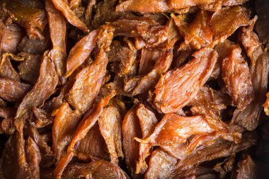 Tavuk eti, soya soslu fileto parçalarını üzerinden