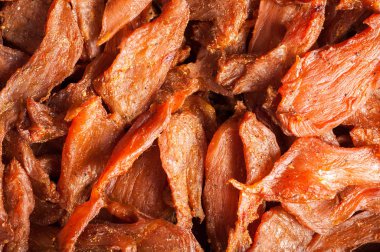 Tavuk eti, soya soslu fileto parçalarını üzerinden