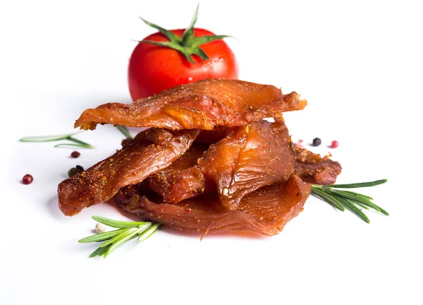 Chicken Jerky Pieces Fillet Soy Sauce — Stock Photo, Image