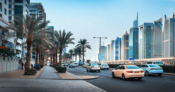 General View Dubai Marina Line City Skyline — Stock Photo, Image