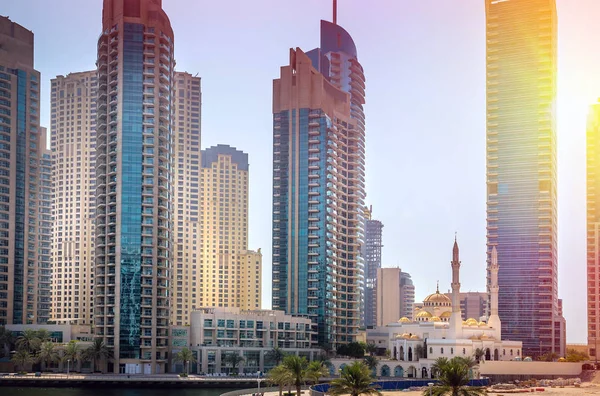 Vista General Dubai Marina Horizonte Ciudad —  Fotos de Stock