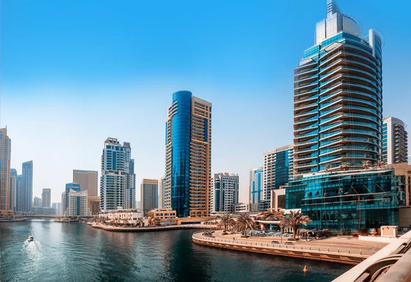 Widok Ogólny Dubai Marina Panoramę Miasta — Zdjęcie stockowe