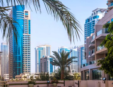 Dubai Yat Limanı genel bakış. şehir manzarası.