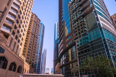 Dubai Yat Limanı genel bakış. şehir manzarası.