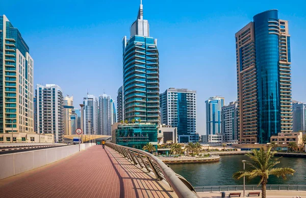 Widok Ogólny Dubai Marina Panoramę Miasta — Zdjęcie stockowe