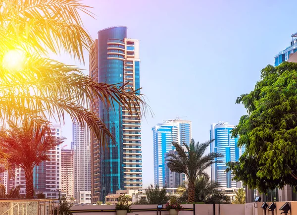 Widok Ogólny Dubai Marina Panoramę Miasta — Zdjęcie stockowe