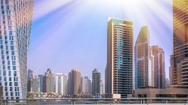 Vue Générale Dubai Marina Horizon Ville — Photo