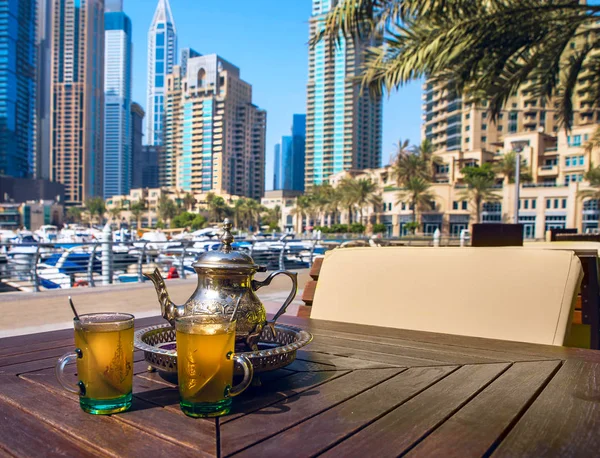 General View Dubai Marina Line City Skyline — Stock Photo, Image