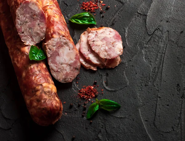 Saucisse Drogobych Base Porc Boeuf Délices Viande — Photo