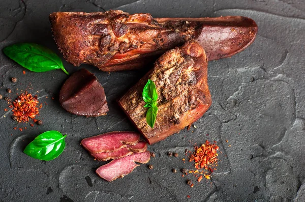 Delicious Smoked Tongue Delicious Meat Royalty Free Stock Images