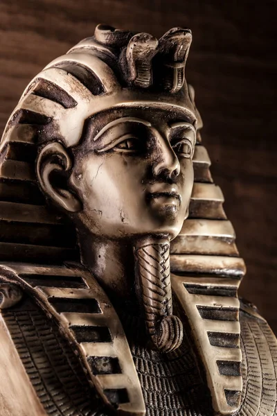 Stone Pharaoh Tutankhamen Mask Dark Background — Stock Photo, Image