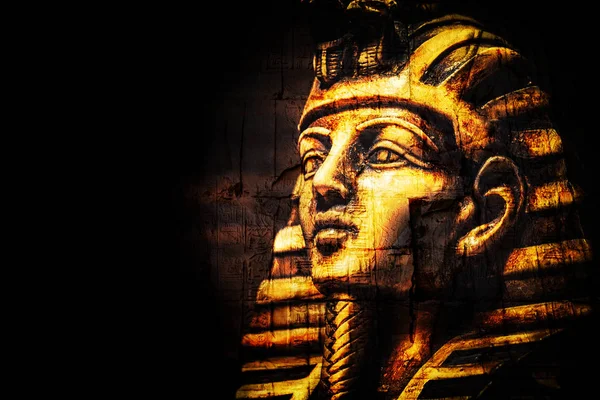 Αρχαία Πέτρα Φαραώ Tutankhamen Μάσκα — Φωτογραφία Αρχείου