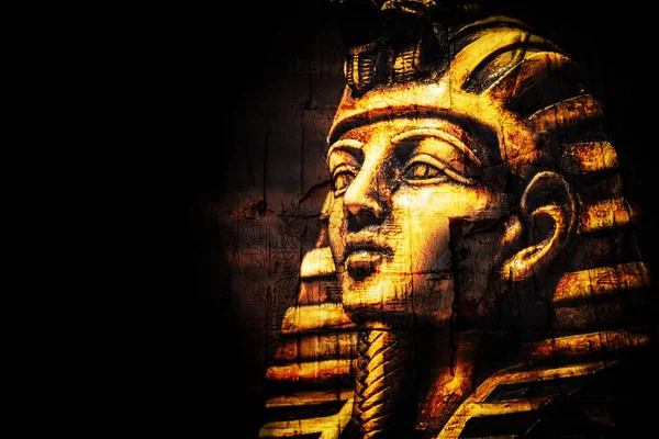 Tutanchamun Maske Des Alten Pharaos Aus Stein — Stockfoto