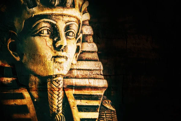 Tutanchamun Maske Des Alten Pharaos Aus Stein — Stockfoto