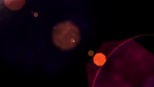 Abstrakte Animation Mit Bokeh Lichtern Auf Dunklem Hintergrund — Stockvideo