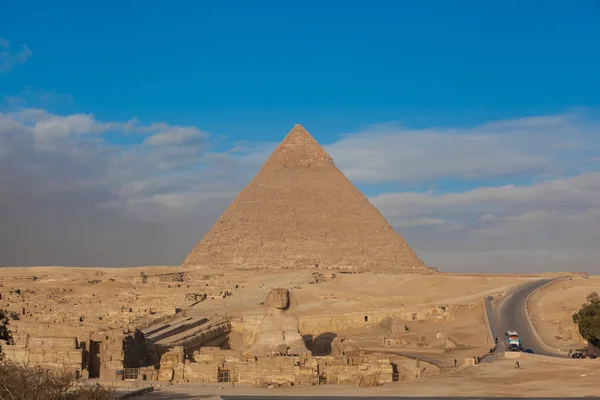 Ägypten Kairo Giza Allgemeine Ansicht Der Pyramiden — Stockfoto