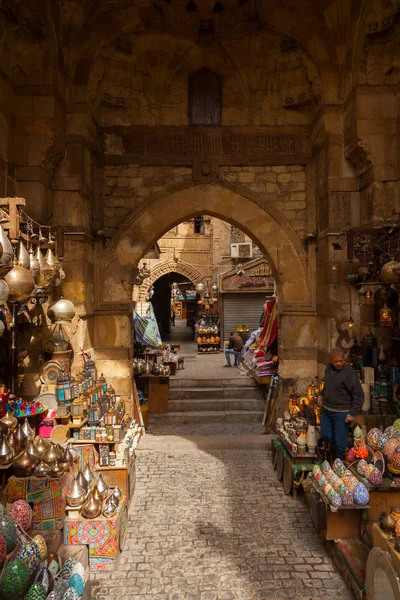 Cairo Egypte Feb 2018 Lampen Lantaarns Winkel Markt Van Khan — Stockfoto