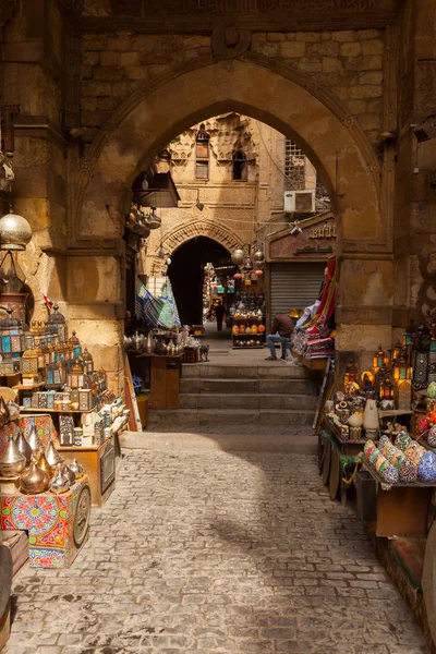 Cairo Egitto Feb 2018 Lampade Lanterne Negozio Nel Mercato Khan — Foto Stock