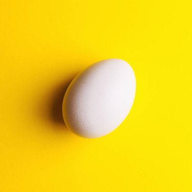 çiğ yumurta sarı zemin üzerine beyaz, yakın çekim