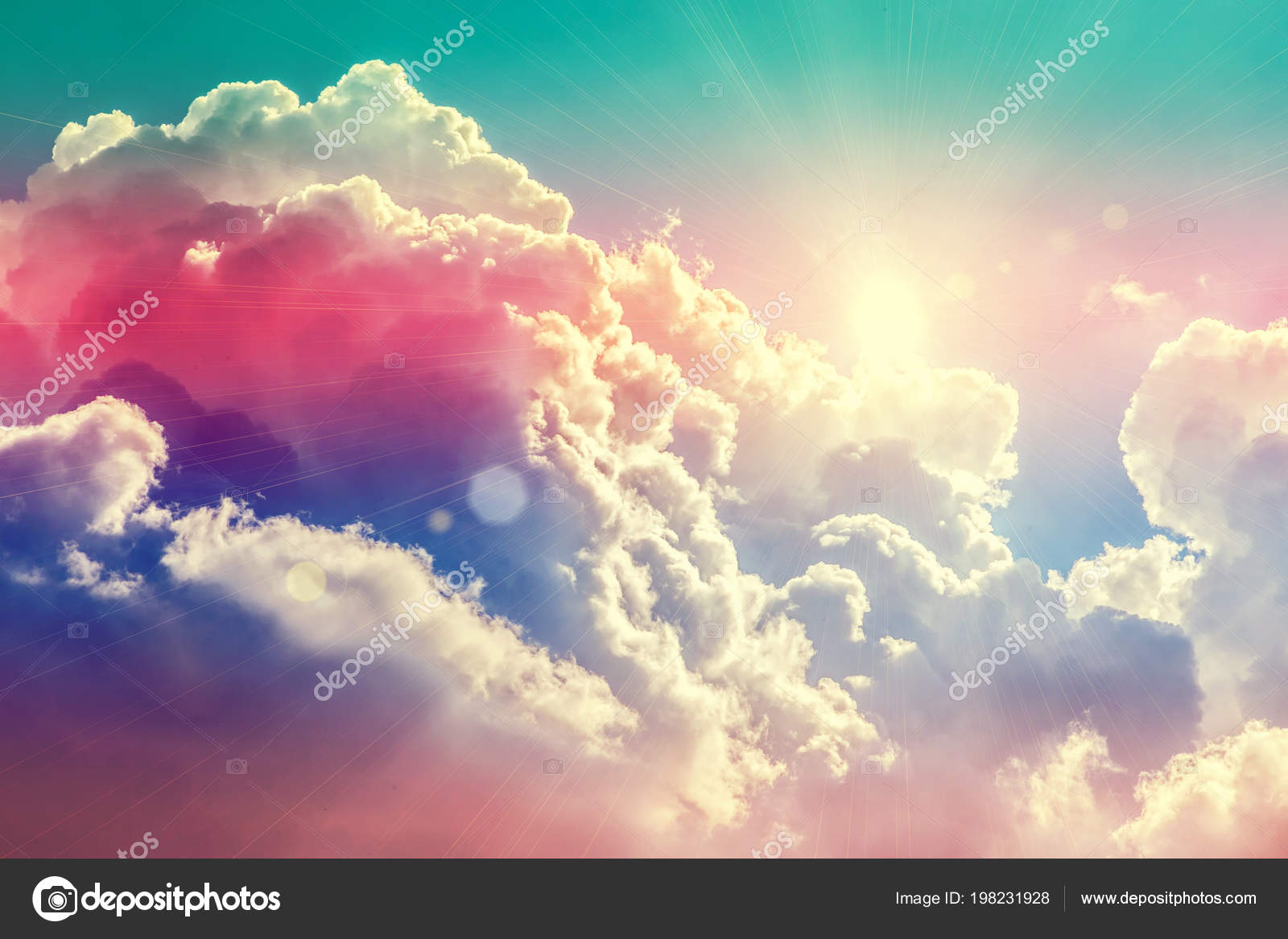 Creative Cloudy Sky Background Sun Fantasy Sky Stock Photo C Merrydolla