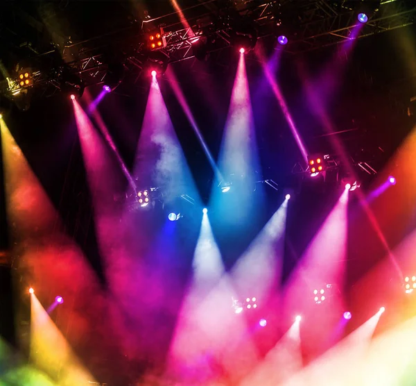 Heldere Fase Lichten Muziek Concert — Stockfoto