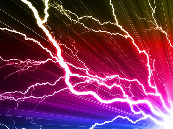 Электрическая Вспышка Молнии Ярком Фоне — стоковое фото