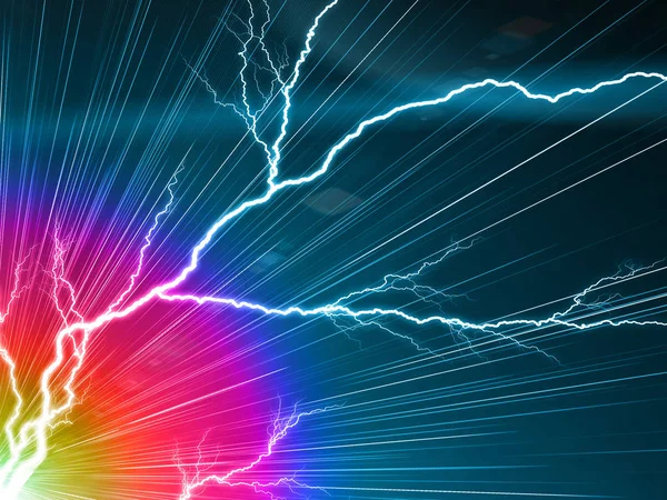 Elektrischer Blitz Auf Hellem Hintergrund — Stockfoto