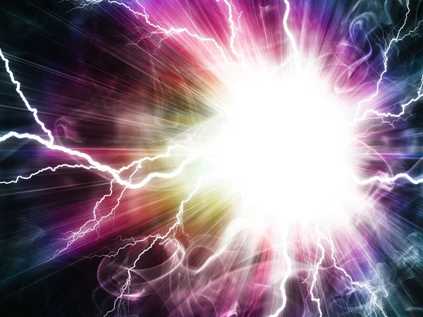 Electric Flash Lightning Bright Background — Stock Photo, Image