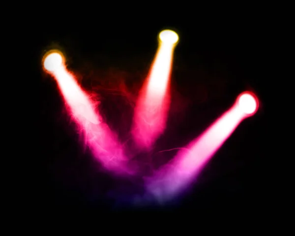 Ілюстрація Рожевого Сценічного Точкового Світла Диму — стокове фото