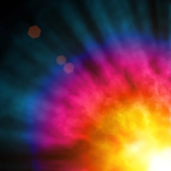 明るい光線で太陽バースト背景 — ストック写真