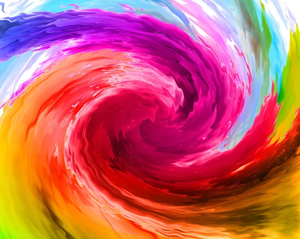 Abstract Colorful Ink Water Isolated White Colorful Twirl Abstraction — Stock Photo, Image