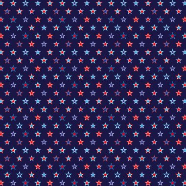 4 Temmuz arka plan Lacivert arka planda yıldızlarla 