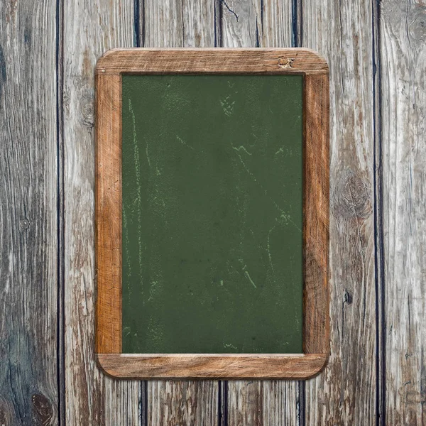 Oude Groene Krijtbord Houten Achtergrond — Stockfoto