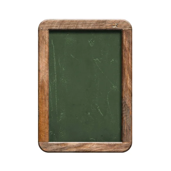 木製の背景に古いグリーン黒板 — ストック写真