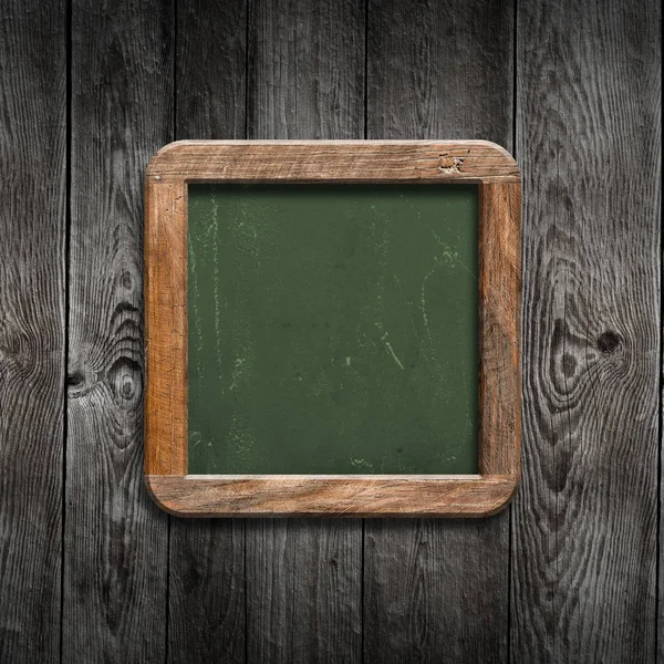 Oude Groene Krijtbord Houten Achtergrond — Stockfoto